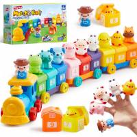 Jouet Montessori Play-ACT Train de la Ferme avec 9 Animaux + Fermier - 1 à 3 ans (vendeur tiers) à 21.99 €
