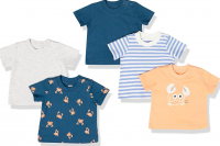 Lot de 5 t shirt bébé à 9,78€