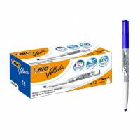 Lot de 12 Marqueurs Feutres Bic Velleda 1741 - pour Tableau Blanc, Effaçables à Sec, Bleu à 6.14 €