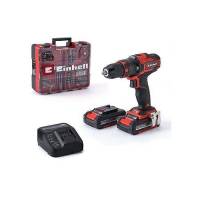 Einhell Perceuse Visseuse à percussion sans fil TE-CD 18/40 Li-i + 64 Accessoires PXC (18V) Livré avec 2 Batteries 2Ah, Chargeur à 99.95 €
