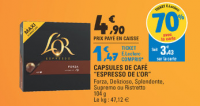 Capsules de café L'or espresso GRATUITE au lieu de 4,90€ 