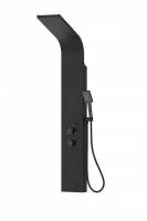 Colonne de Douche Effet Pluie - 140x20cm, Acier Inoxydable Brossé Noir Mat (aurlane.fr) à 119 €