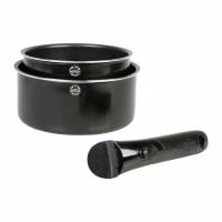 Lot de 2 Casseroles Aluminium recyclé Sitramovible Family Sitram 715484 - Ø 16-20 cm H 7.5-9 cm, manche amovible, Tout feux dont induction à 23.6 €
