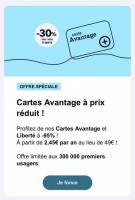 Cartes Avantage à prix réduit ! à 2.45 €