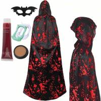 Déguisement enfant halloween Duoleey - S/M Cape avec capuche et masque chauve souris (Vendeur tiers) à 7.44 €