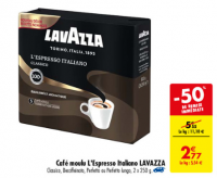 Café moulu Lavazza GRATUIT au lieu de 33,30€  !!