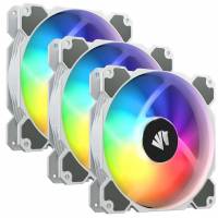 3 ventilateurs blancs AsiaHorse Argb PWM 140 mm - roulement hydraulique silencieux (Via Coupon à cocher) à 23.01 €