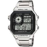 Montre AE-1200WHD-1AVEF Casio - LED, 10 ATM, bracelet inox à 29.99 €