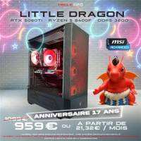 PC de bureau little dragon - RTX 5060Ti, Ryzen 5 8400F, 32 Go RAM DDR5, 1 To SSD, MSI B840M-B, FSP 650W BRONZE, Windows 11 à 959 €