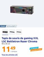 Tapis de souris XXL - LSC Battletron Razer Chroma - 90x30cm à 11.49 €