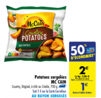 Potatoes surgelées Mc Cain 0,50€ au lieu de 2,00€ 