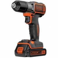 Perceuse sans fil Autosense 16/28 Nm - BLACK+DECKER - avec 1 batterie 18V 1,5Ah - chargeur - coffret - ASD18K-QW à 69 €