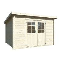 Abri de Jardin White Wood Lola 1 - Bois naturel, Ép.28mm, Surface totale 10,2m² à 1829.9 €