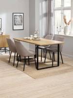 Table AABENRAA Jysk - 90x160 coloris chêne chaud/noir à 115 €