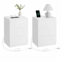 Lot de 2 Tables de Chevet Vasagle Kailyn Collection - 3 Tiroirs, 2 Prises CA, 2 Ports USB (Vendeur Tiers) à 79.99 €