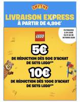 5€ de Réduction dès 50€ d'achat sur une sélection de sets LEGO à 0 €