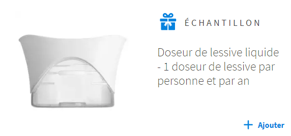 Échantillon doseur de lessive 