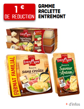 Bon de réduction sur la raclette entremont