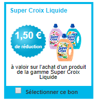 Bon de réduction la belle adresse sur la lessive super croix en bidon