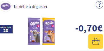 Bon de réduction Milka chocolat Ma vie en couleurs