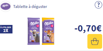 Bon de réduction Milka chocolat Ma vie en couleurs 