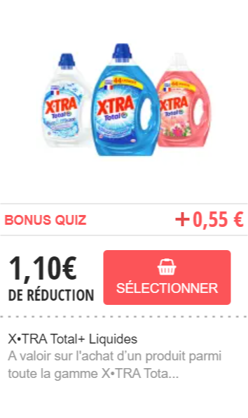 Coupon network lessive xtra bon de réduction plus bonus 