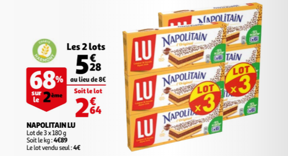 Promotion auchan napolitain