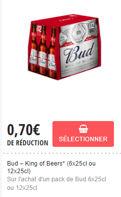 Bon de réduction bud 