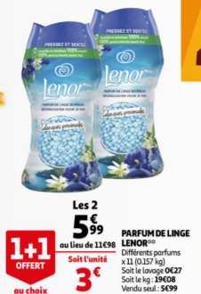 Promotion parfum de linge lenor 