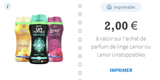 Bon de réduction parfum de linge lenor