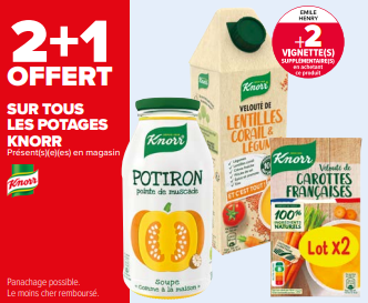 Soupe knorr carrefour promotion