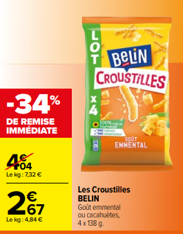 Belin croustille promotion carrefour