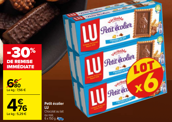 Petit ecolier promotion carrefour