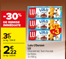 Bon de réduction lulu l'ourson