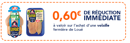 Bon de réduction poulet loué