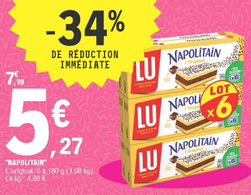 Promo napolitain e.leclerc lot