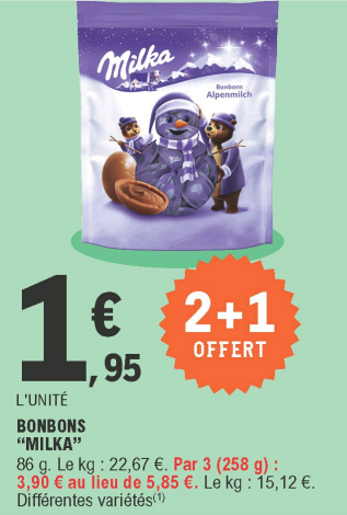 Promotion bonbon milka