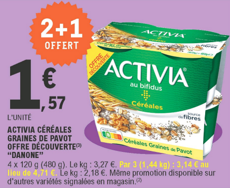 Activia promotion e.leclerc