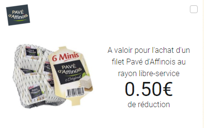 Pavé d'affinois bon de réduction 