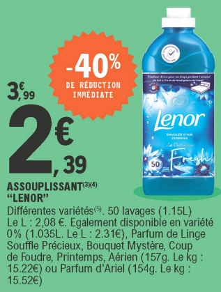 Promotion lenor e.leclerc