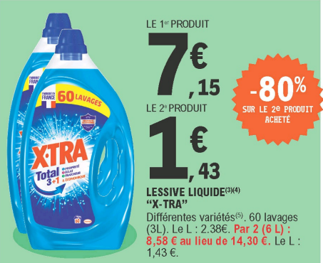 Promotion lessive xtra