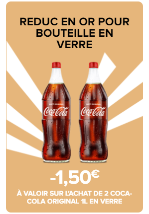 Bon de réduction coca cola de 1,50€