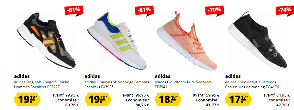 Adidas - de 20€