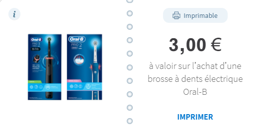 Bon de réduction Oral B envie de plus
