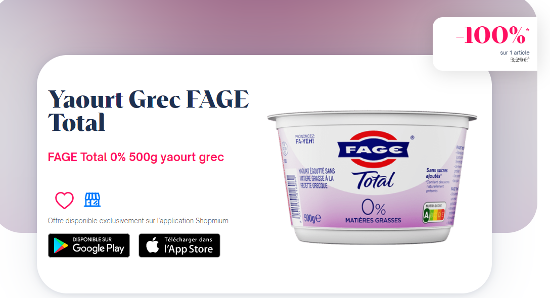 Yaourt grec Offre shopmium