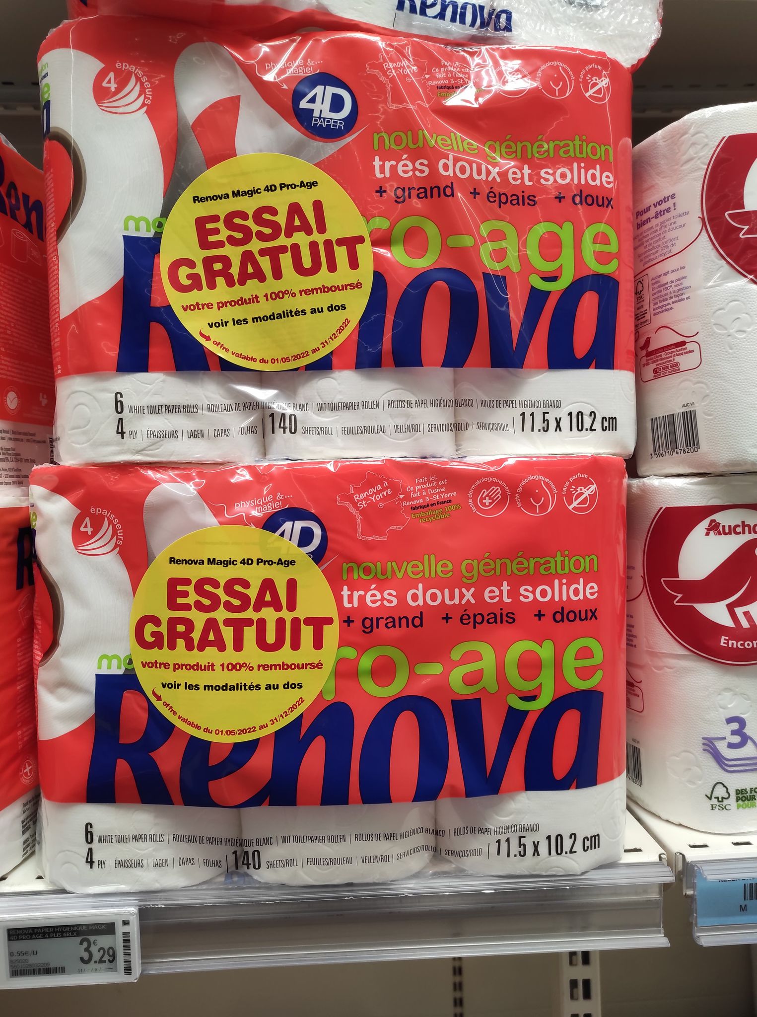 Renova papier toilette remboursée