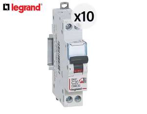 Lot de 10 Disjoncteurs Legrand - Borne à Vis 20A à 79.9 €