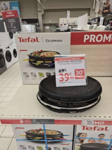 Appareil a raclette grill et crêpes Tefal Colormania à 39.99 €