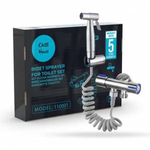 Kit Douchette WC : Douchette intime, Flexible WC et Pulvérisateur de bidet en Acier Inox (Vendeur tiers - via coupon) à 9.97 €