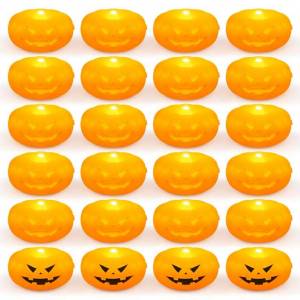 Lot de 24 Bougies LED Citrouille d'halloween FlyQintess - Flottantes et Étanches (Vendeur tiers) à 15.99 €